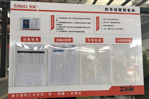 鐵盒包裝廠(chǎng)家責任目視看板